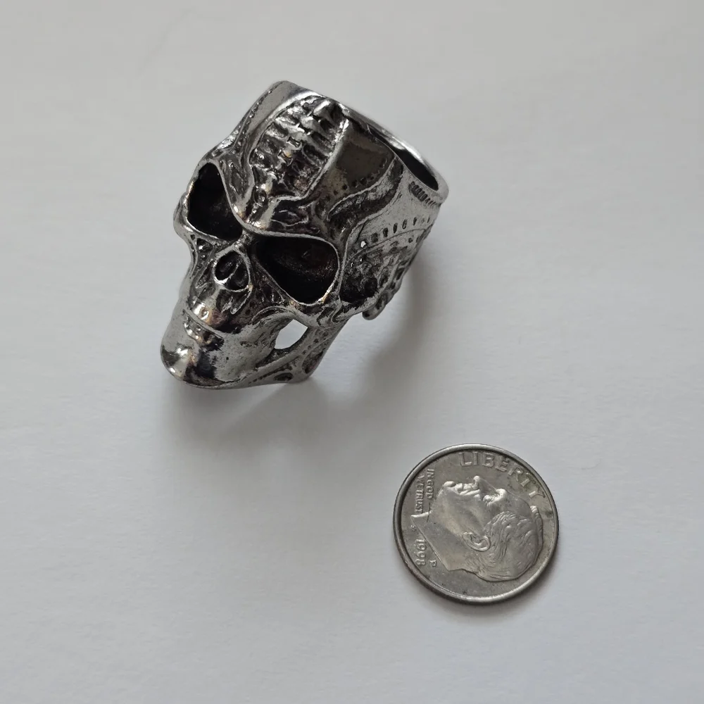 Silver Skull Ring Size 11